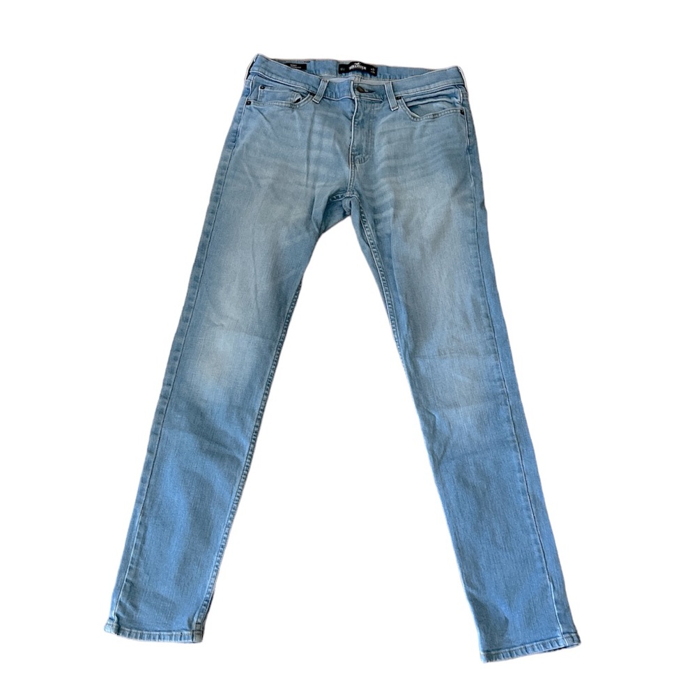 Hollister Men’s 5 pocket blue Jean Skinny Epic Flex light wash size 32x34